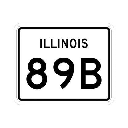 Illinois 89B (Illinois) (Road Sign) STICKER Vinyl Kiss-Cut Decal 4 Inch White - The Sticker Space