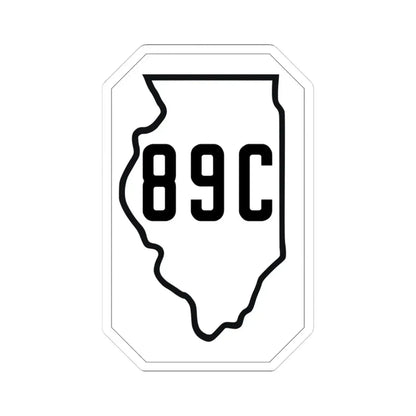 Illinois 89C 1926 (Illinois) (Road Sign) STICKER Vinyl Kiss-Cut Decal 3 Inch White - The Sticker Space