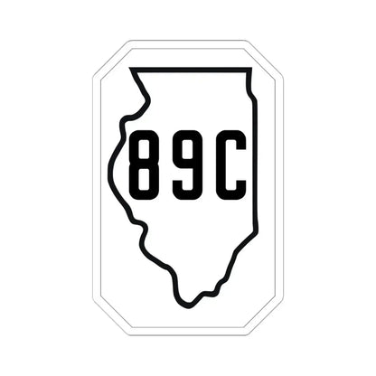 Illinois 89C 1926 (Illinois) (Road Sign) STICKER Vinyl Kiss-Cut Decal 6 Inch White - The Sticker Space