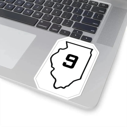Illinois 9 1926 (Illinois) (Road Sign) STICKER Vinyl Kiss-Cut Decal - The Sticker Space
