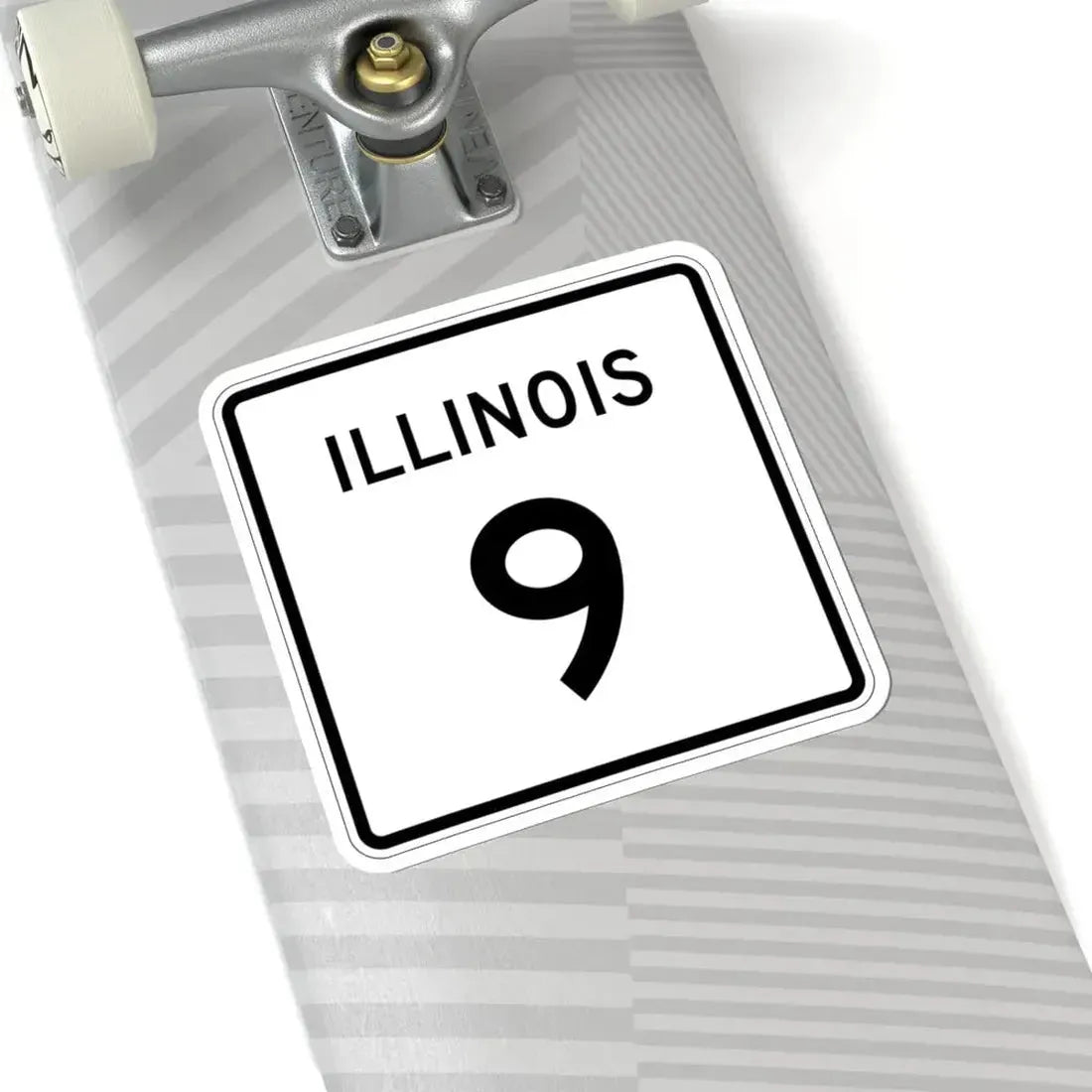 Illinois 9 (Illinois) (Road Sign) STICKER Vinyl Kiss-Cut Decal - The Sticker Space
