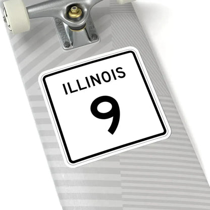 Illinois 9 (Illinois) (Road Sign) STICKER Vinyl Kiss-Cut Decal - The Sticker Space