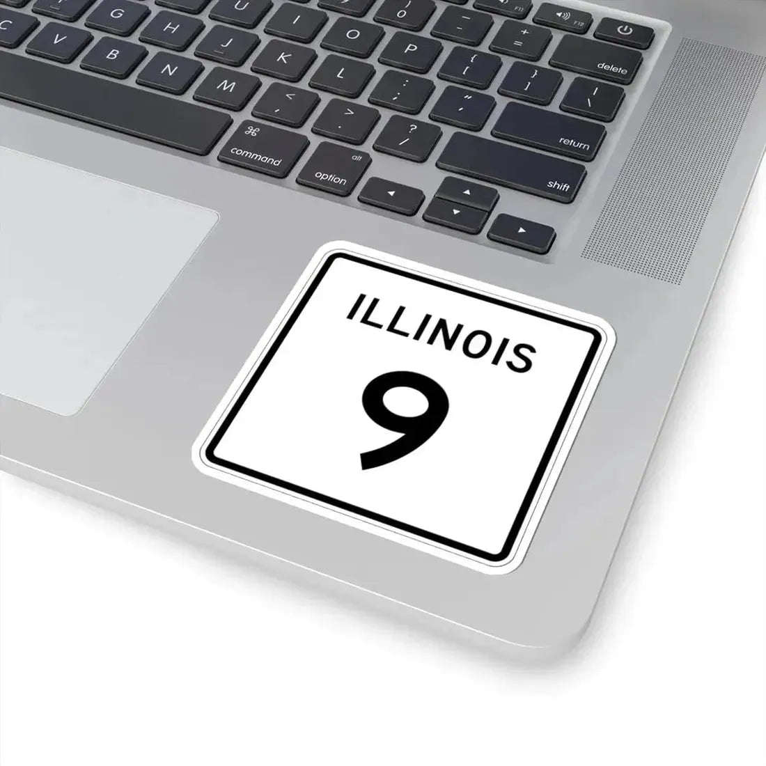 Illinois 9 (Illinois) (Road Sign) STICKER Vinyl Kiss-Cut Decal - The Sticker Space