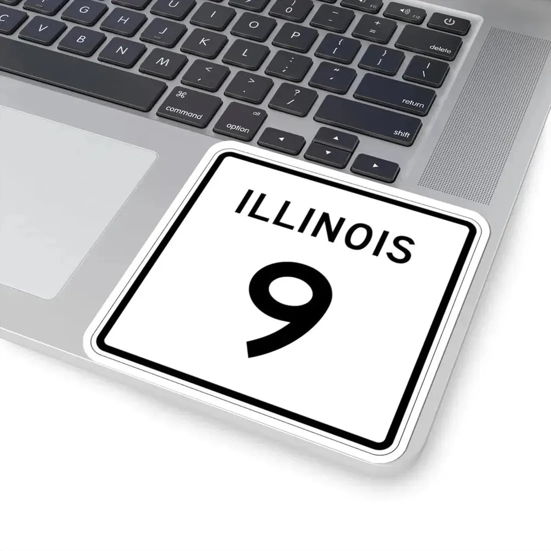 Illinois 9 (Illinois) (Road Sign) STICKER Vinyl Kiss-Cut Decal - The Sticker Space