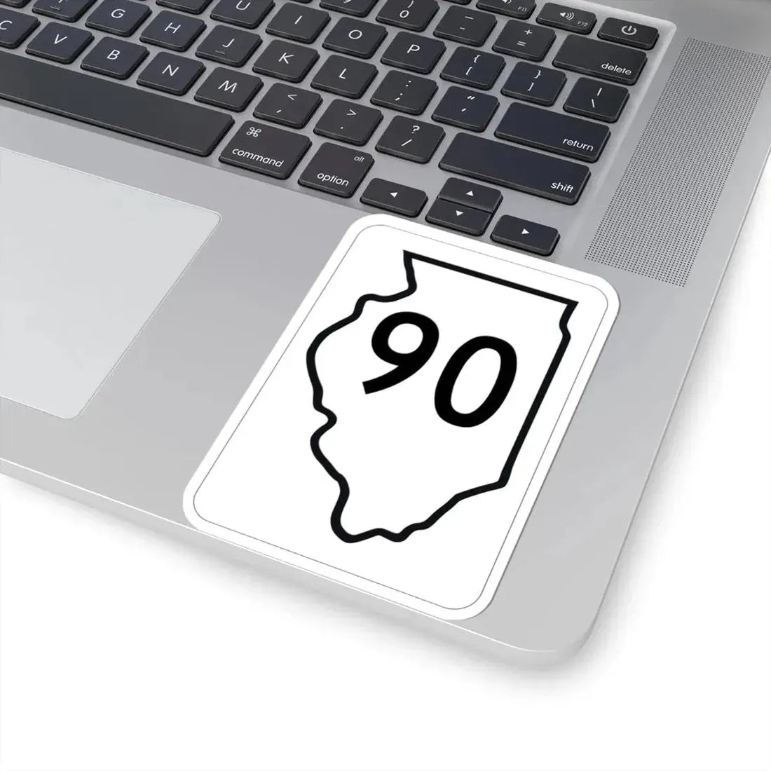 Illinois 90 1950 (Illinois) (Road Sign) STICKER Vinyl Kiss-Cut Decal - The Sticker Space