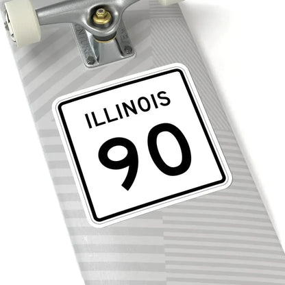 Illinois 90 (Illinois) (Road Sign) STICKER Vinyl Kiss-Cut Decal - The Sticker Space