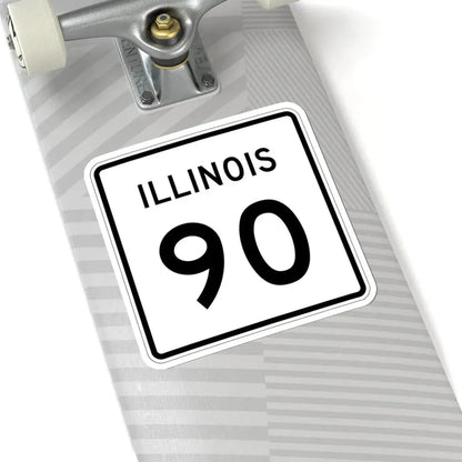 Illinois 90 (Illinois) (Road Sign) STICKER Vinyl Kiss-Cut Decal - The Sticker Space