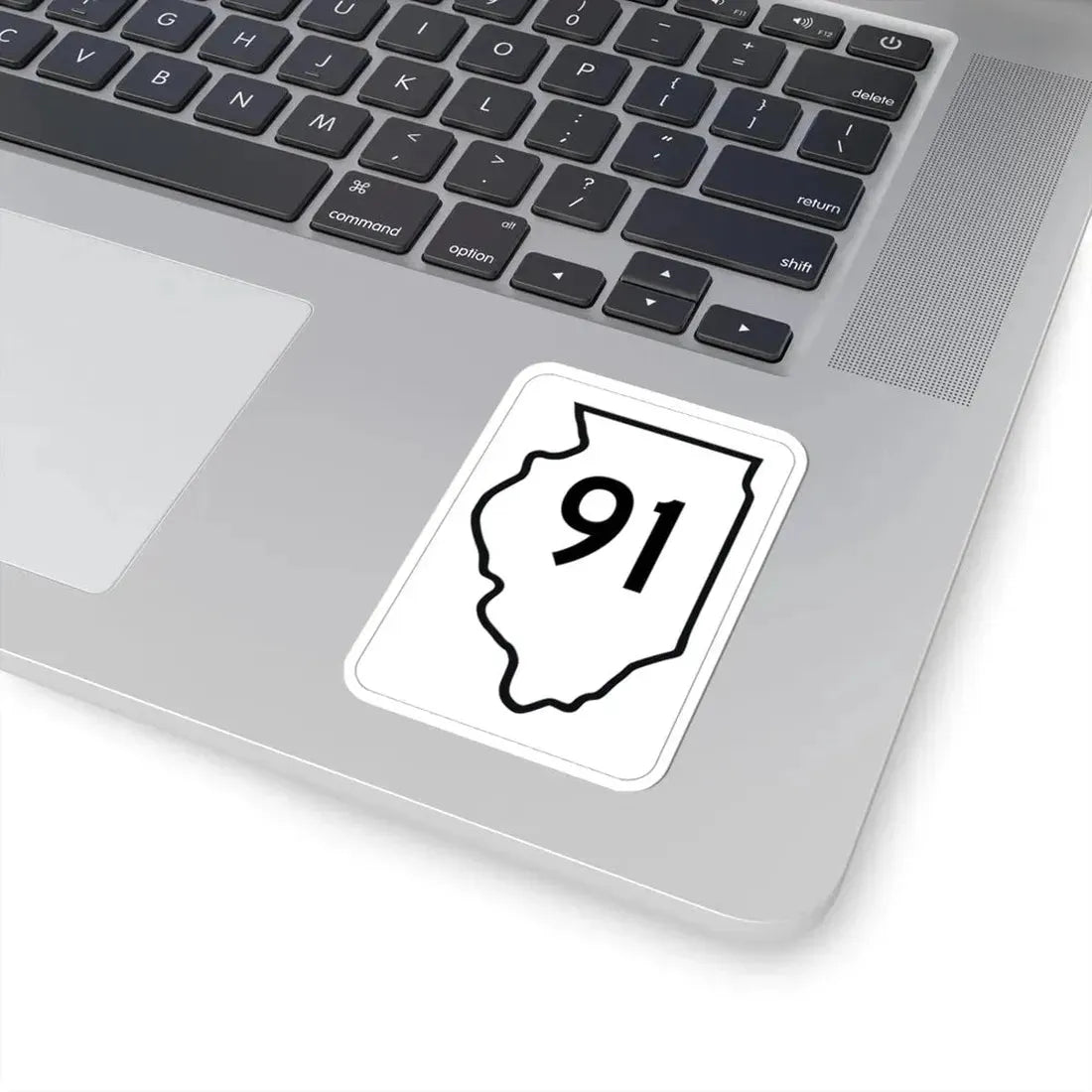 Illinois 91 1950 (Illinois) (Road Sign) STICKER Vinyl Kiss-Cut Decal - The Sticker Space