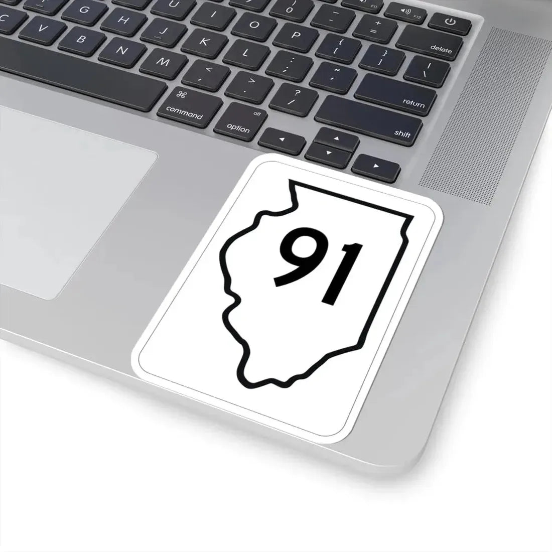 Illinois 91 1950 (Illinois) (Road Sign) STICKER Vinyl Kiss-Cut Decal - The Sticker Space