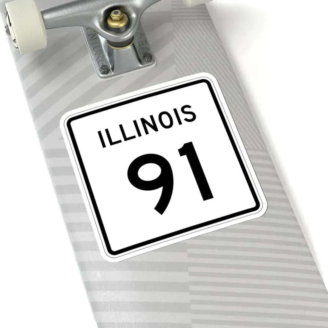 Illinois 91 (Illinois) (Road Sign) STICKER Vinyl Kiss-Cut Decal - The Sticker Space
