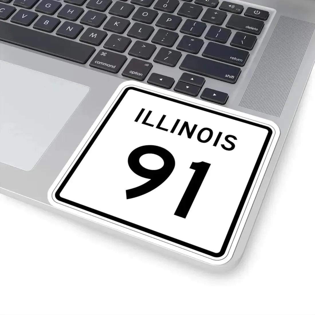 Illinois 91 (Illinois) (Road Sign) STICKER Vinyl Kiss-Cut Decal - The Sticker Space