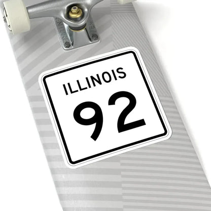 Illinois 92 (Illinois) (Road Sign) STICKER Vinyl Kiss-Cut Decal - The Sticker Space