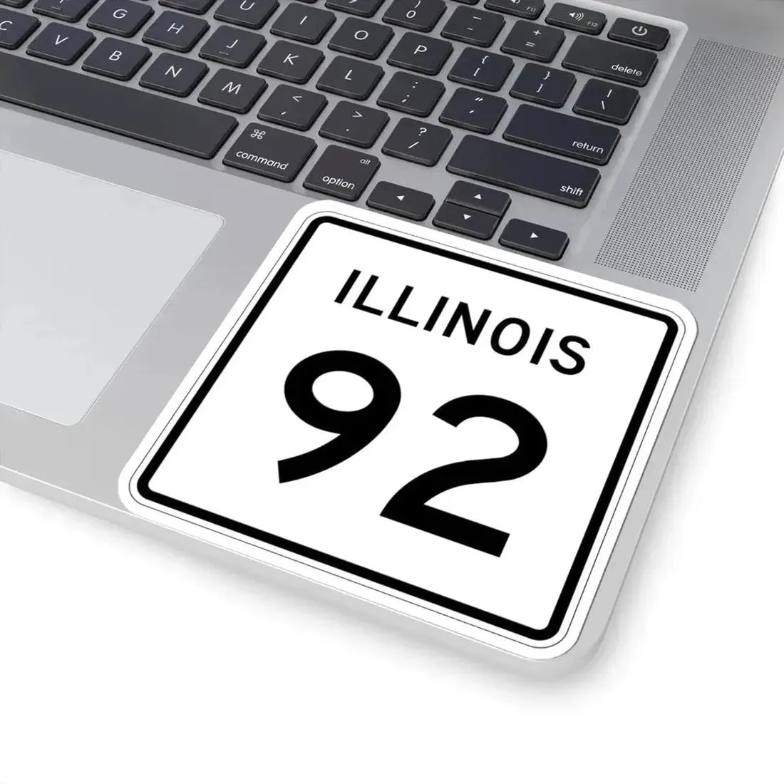 Illinois 92 (Illinois) (Road Sign) STICKER Vinyl Kiss-Cut Decal - The Sticker Space