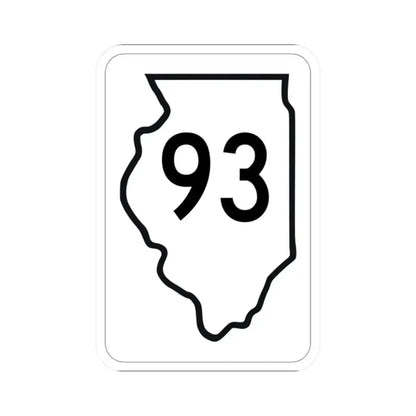 Illinois 93 1950 (Illinois) (Road Sign) STICKER Vinyl Kiss-Cut Decal 2 Inch White - The Sticker Space