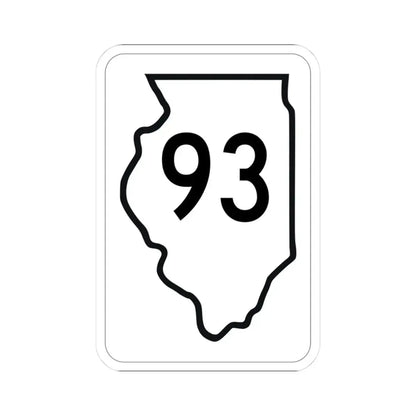 Illinois 93 1950 (Illinois) (Road Sign) STICKER Vinyl Kiss-Cut Decal 3 Inch White - The Sticker Space
