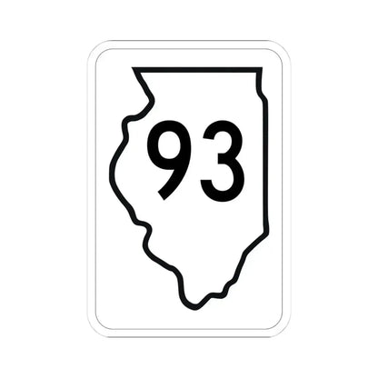 Illinois 93 1950 (Illinois) (Road Sign) STICKER Vinyl Kiss-Cut Decal 4 Inch White - The Sticker Space
