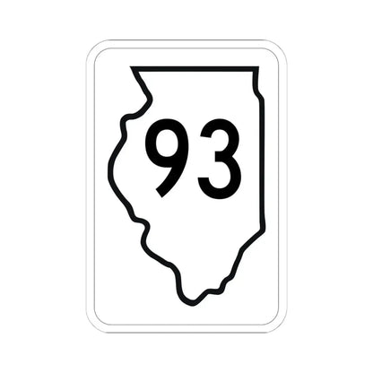 Illinois 93 1950 (Illinois) (Road Sign) STICKER Vinyl Kiss-Cut Decal 6 Inch White - The Sticker Space