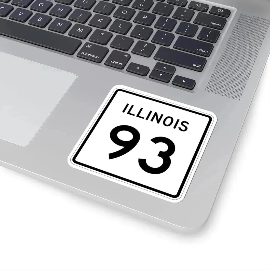 Illinois 93 (Illinois) (Road Sign) STICKER Vinyl Kiss-Cut Decal - The Sticker Space