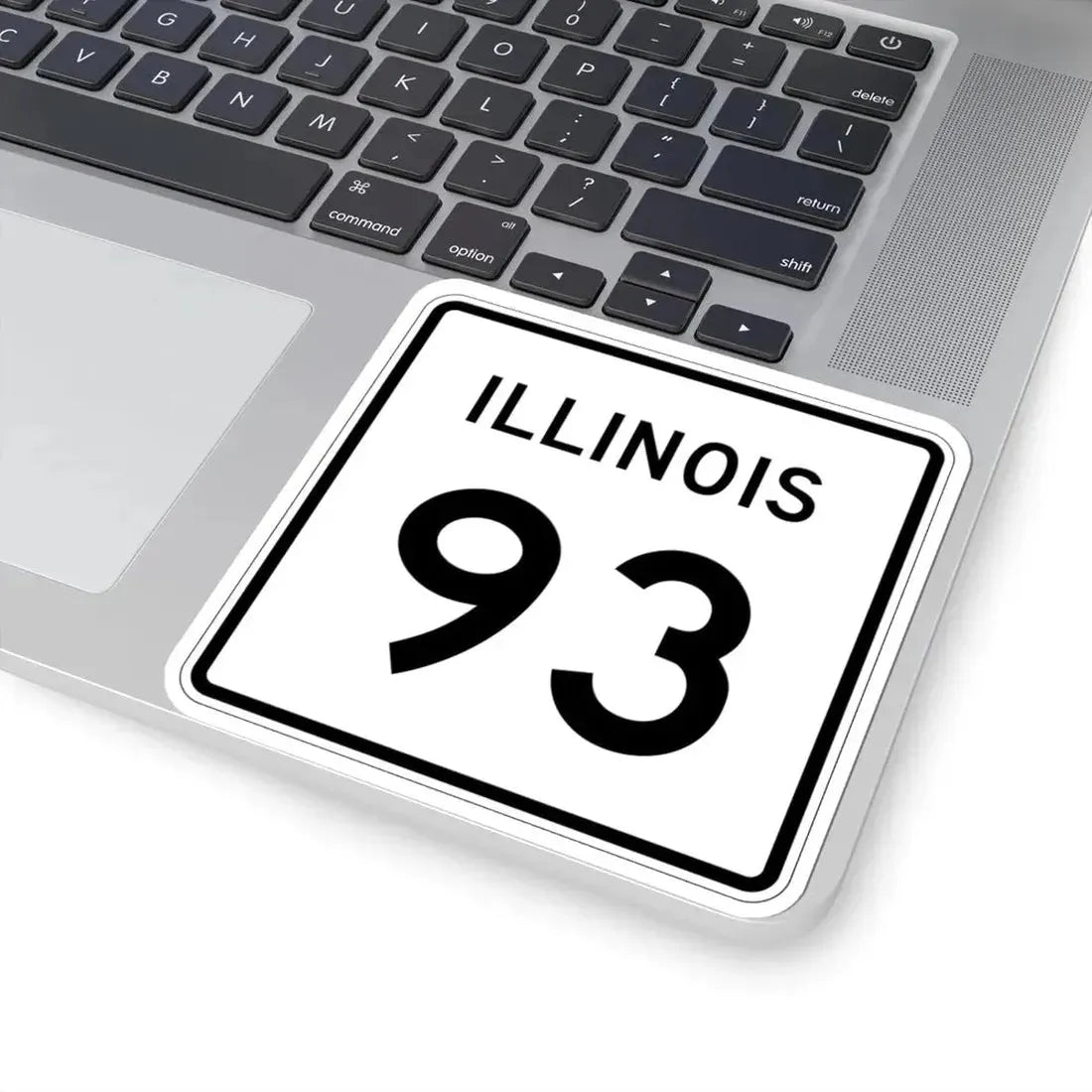 Illinois 93 (Illinois) (Road Sign) STICKER Vinyl Kiss-Cut Decal - The Sticker Space