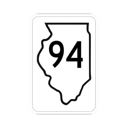 Illinois 94 1950 (Illinois) (Road Sign) STICKER Vinyl Kiss-Cut Decal 2 Inch White - The Sticker Space