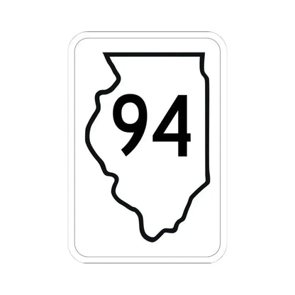 Illinois 94 1950 (Illinois) (Road Sign) STICKER Vinyl Kiss-Cut Decal 4 Inch White - The Sticker Space