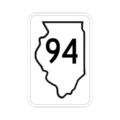 Illinois 94 1950 (Illinois) (Road Sign) STICKER Vinyl Kiss-Cut Decal 6 Inch White - The Sticker Space