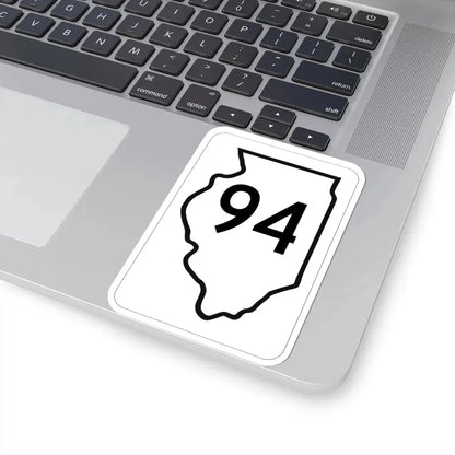 Illinois 94 1950 (Illinois) (Road Sign) STICKER Vinyl Kiss-Cut Decal - The Sticker Space