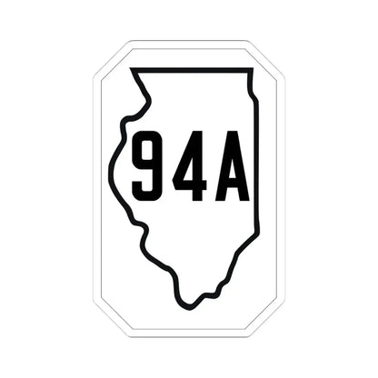 Illinois 94A 1926 (Illinois) (Road Sign) STICKER Vinyl Kiss-Cut Decal 4 Inch White - The Sticker Space