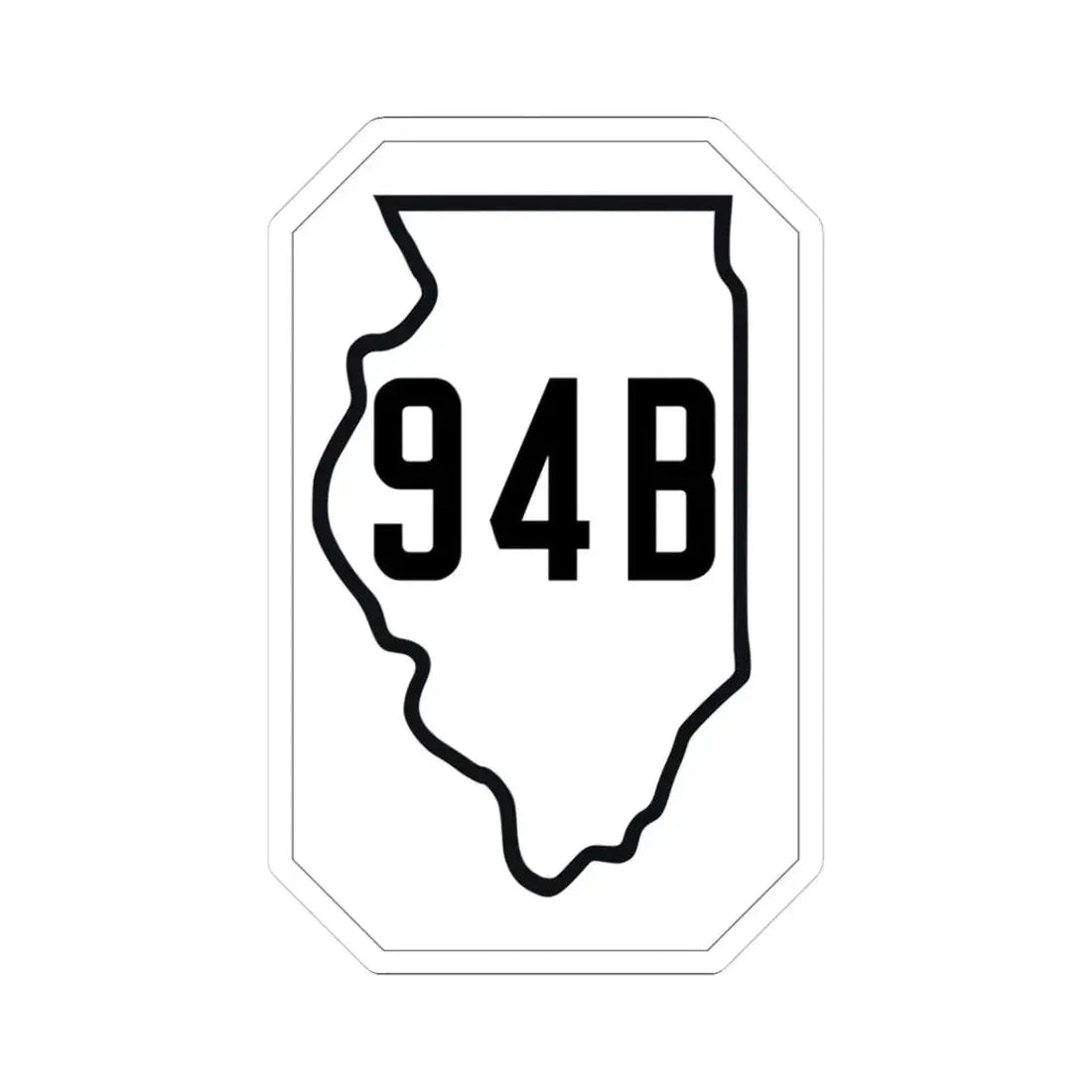 Illinois 94B 1926 (Illinois) (Road Sign) STICKER Vinyl Kiss-Cut Decal 3 Inch White - The Sticker Space