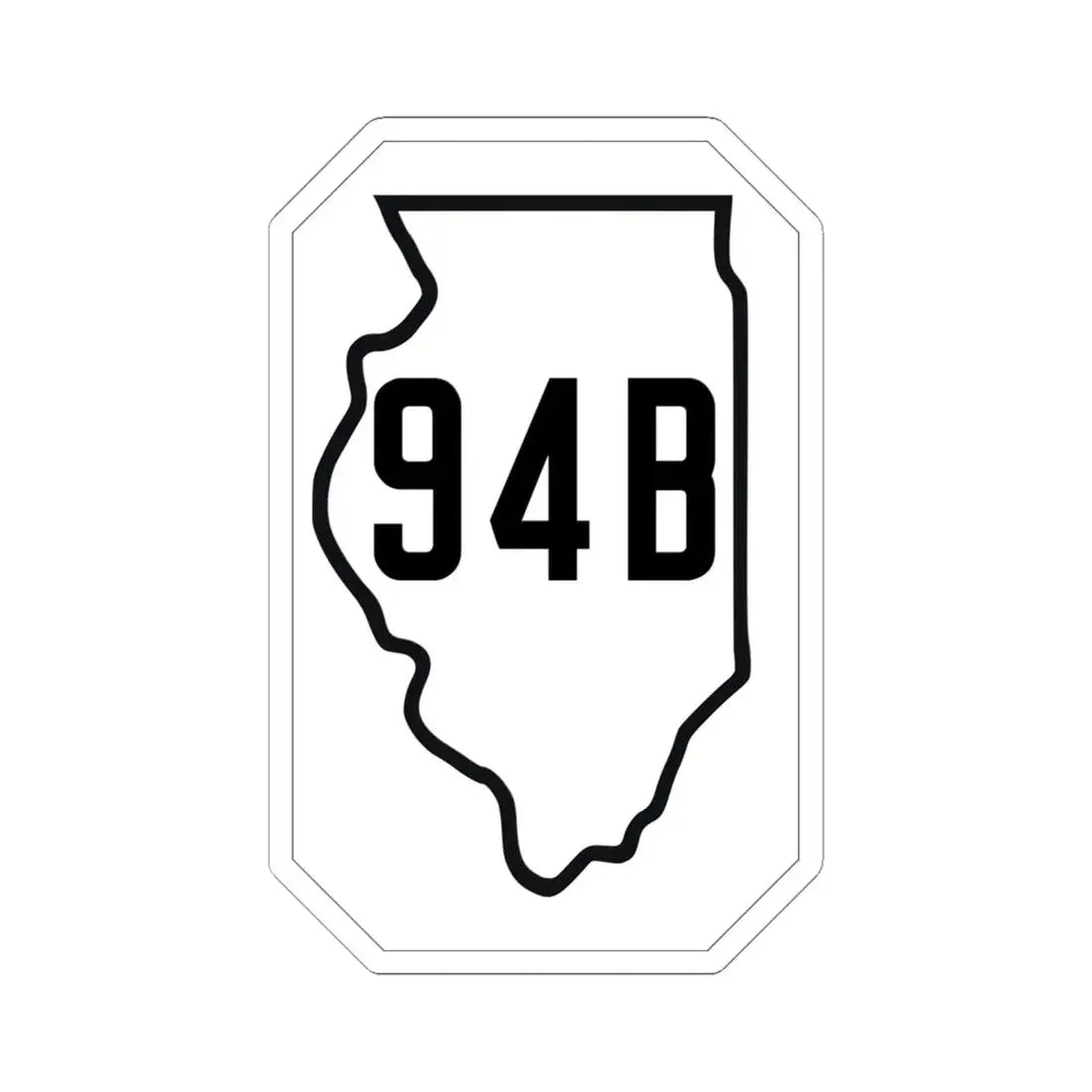Illinois 94B 1926 (Illinois) (Road Sign) STICKER Vinyl Kiss-Cut Decal 6 Inch White - The Sticker Space