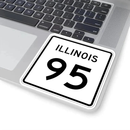 Illinois 95 (Illinois) (Road Sign) STICKER Vinyl Kiss-Cut Decal - The Sticker Space