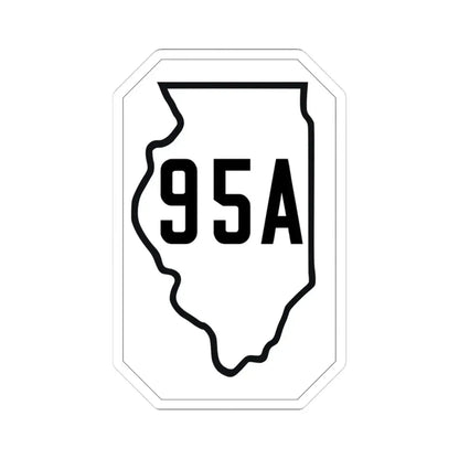 Illinois 95A 1926 (Illinois) (Road Sign) STICKER Vinyl Kiss-Cut Decal 3 Inch White - The Sticker Space