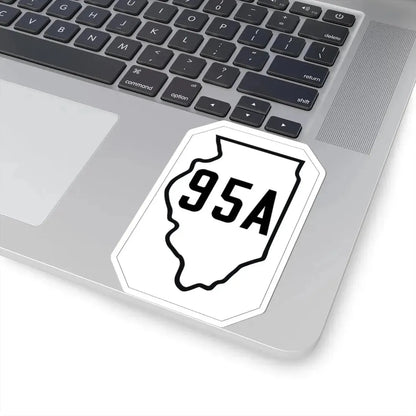 Illinois 95A 1926 (Illinois) (Road Sign) STICKER Vinyl Kiss-Cut Decal - The Sticker Space