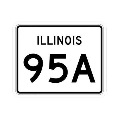 Illinois 95A (Illinois) (Road Sign) STICKER Vinyl Kiss-Cut Decal 2 Inch White - The Sticker Space