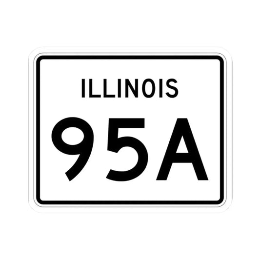 Illinois 95A (Illinois) (Road Sign) STICKER Vinyl Kiss-Cut Decal 2 Inch White - The Sticker Space