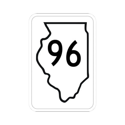 Illinois 96 1950 (Illinois) (Road Sign) STICKER Vinyl Kiss-Cut Decal 3 Inch White - The Sticker Space