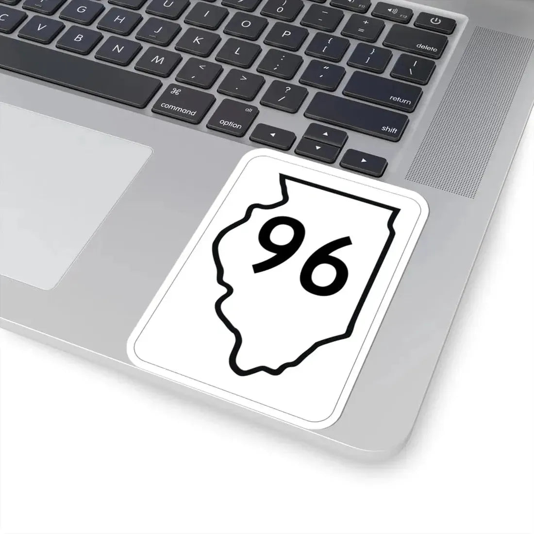 Illinois 96 1950 (Illinois) (Road Sign) STICKER Vinyl Kiss-Cut Decal - The Sticker Space