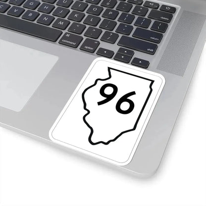 Illinois 96 1950 (Illinois) (Road Sign) STICKER Vinyl Kiss-Cut Decal - The Sticker Space