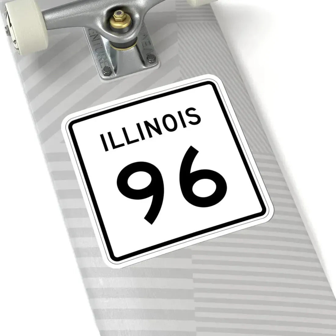 Illinois 96 (Illinois) (Road Sign) STICKER Vinyl Kiss-Cut Decal - The Sticker Space
