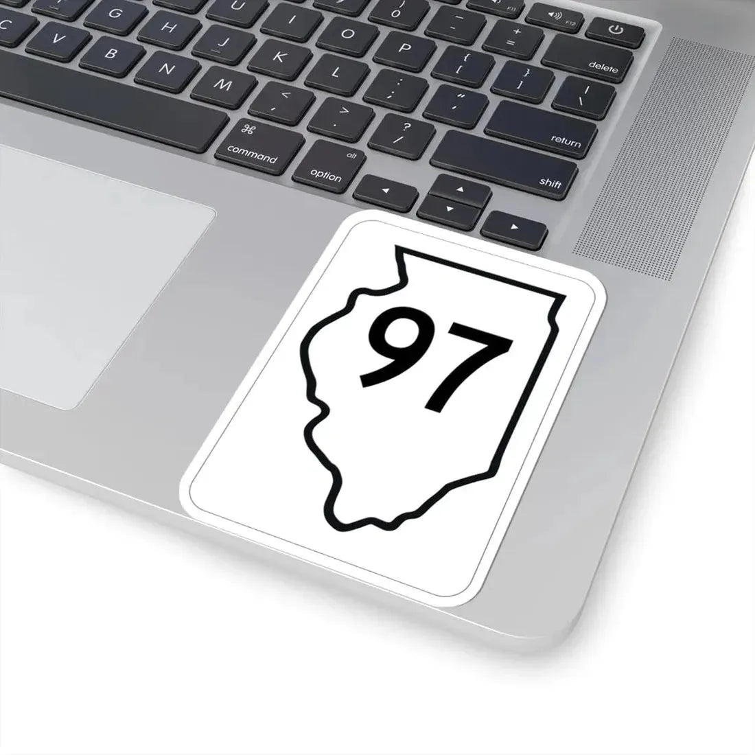 Illinois 97 1950 (Illinois) (Road Sign) STICKER Vinyl Kiss-Cut Decal - The Sticker Space