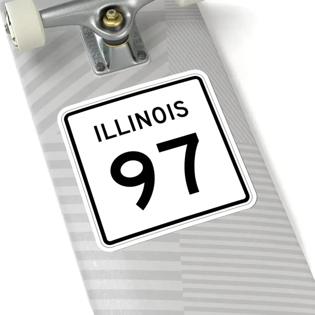 Illinois 97 (Illinois) (Road Sign) STICKER Vinyl Kiss-Cut Decal - The Sticker Space
