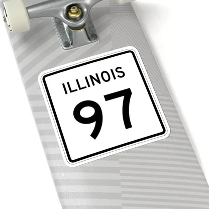 Illinois 97 (Illinois) (Road Sign) STICKER Vinyl Kiss-Cut Decal - The Sticker Space