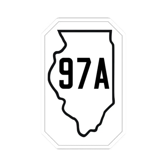 Illinois 97A 1926 (Illinois) (Road Sign) STICKER Vinyl Kiss-Cut Decal 2 Inch White - The Sticker Space