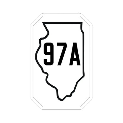 Illinois 97A 1926 (Illinois) (Road Sign) STICKER Vinyl Kiss-Cut Decal 3 Inch White - The Sticker Space