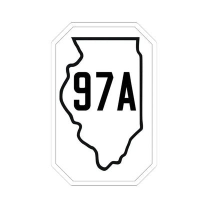 Illinois 97A 1926 (Illinois) (Road Sign) STICKER Vinyl Kiss-Cut Decal 4 Inch White - The Sticker Space