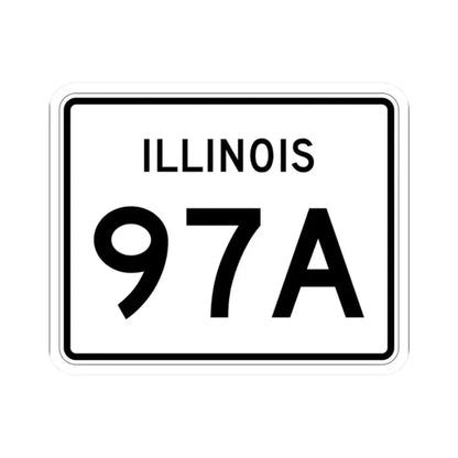 Illinois 97A (Illinois) (Road Sign) STICKER Vinyl Kiss-Cut Decal 2 Inch White - The Sticker Space