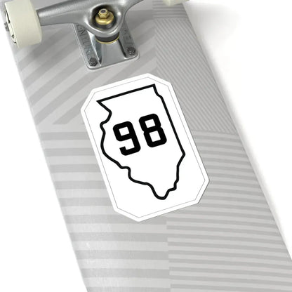 Illinois 98 1926 (Illinois) (Road Sign) STICKER Vinyl Kiss-Cut Decal - The Sticker Space