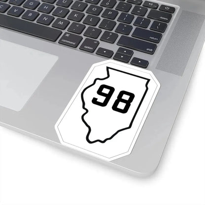 Illinois 98 1926 (Illinois) (Road Sign) STICKER Vinyl Kiss-Cut Decal - The Sticker Space