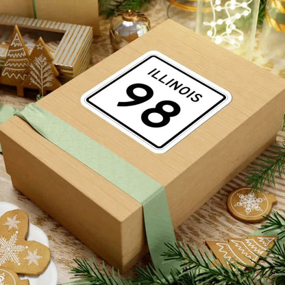 Illinois 98 (Illinois) (Road Sign) STICKER Vinyl Kiss-Cut Decal - The Sticker Space