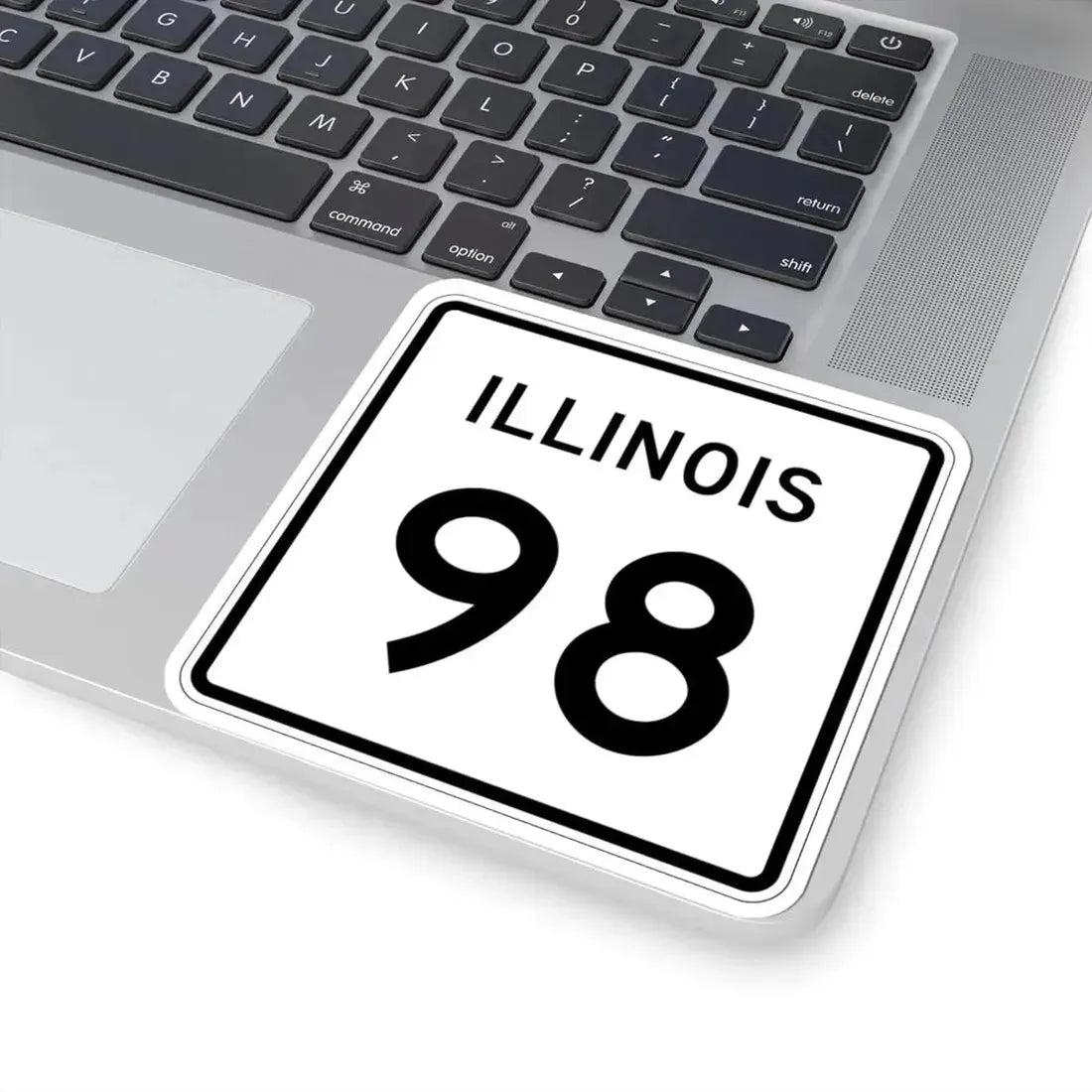 Illinois 98 (Illinois) (Road Sign) STICKER Vinyl Kiss-Cut Decal - The Sticker Space